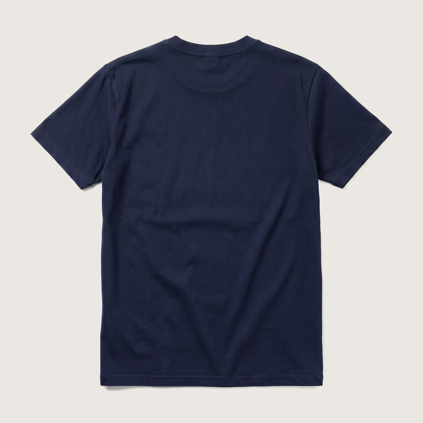 Camus quote classic t-shirt by Subtext – back view of the navy cotton tee, unprinted.
