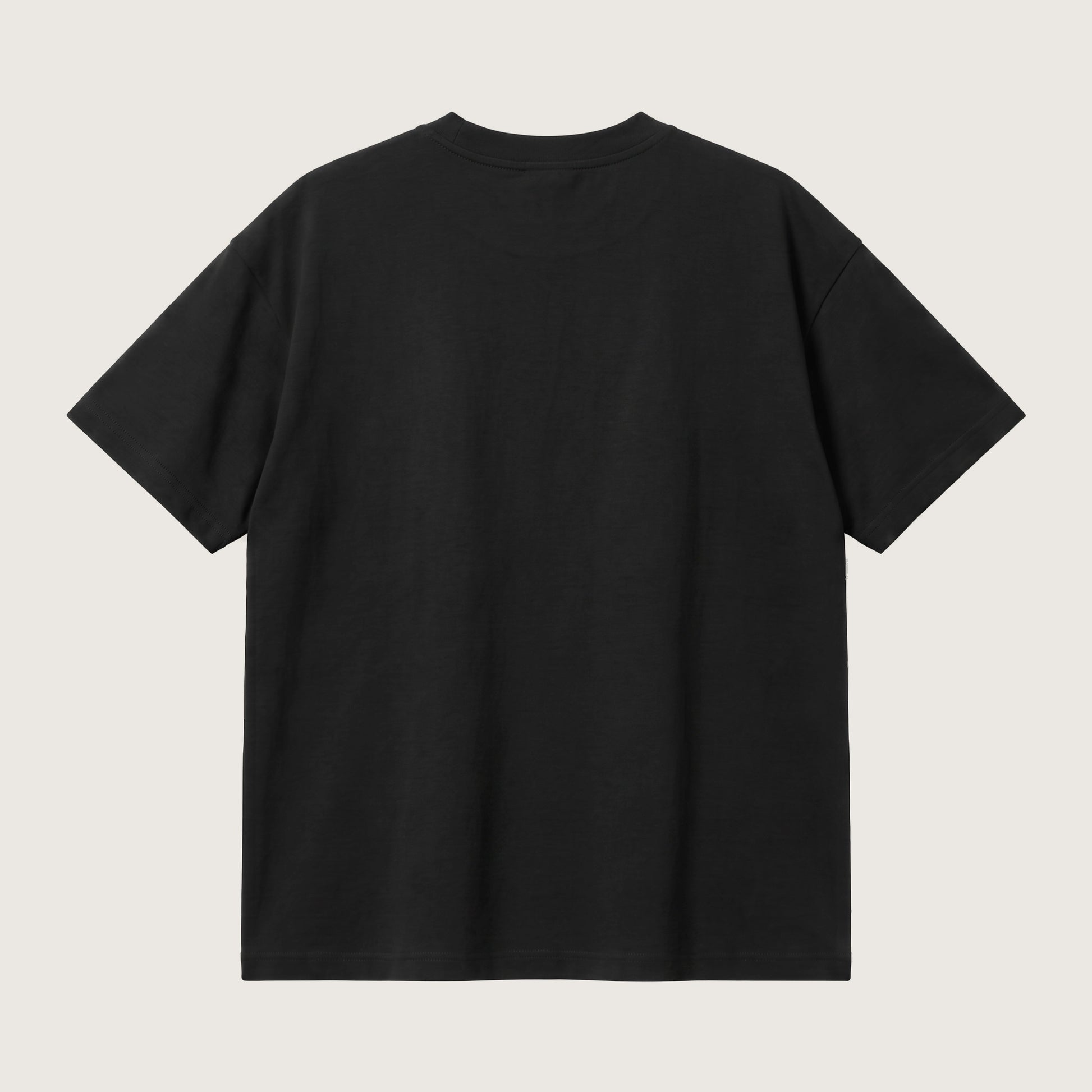 Orwell quote oversized t-shirt by Subtext – back view of the black oversized tee, unprinted.