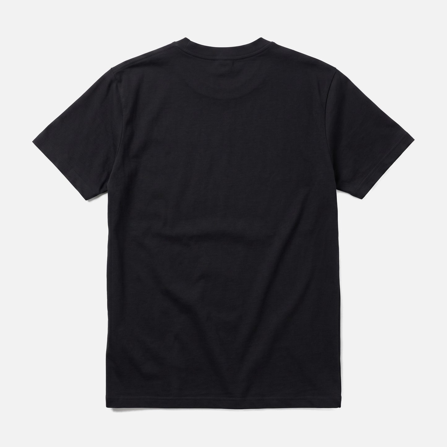 Sartre quote classic t-shirt by Subtext – back view of the black cotton tee, unprinted.