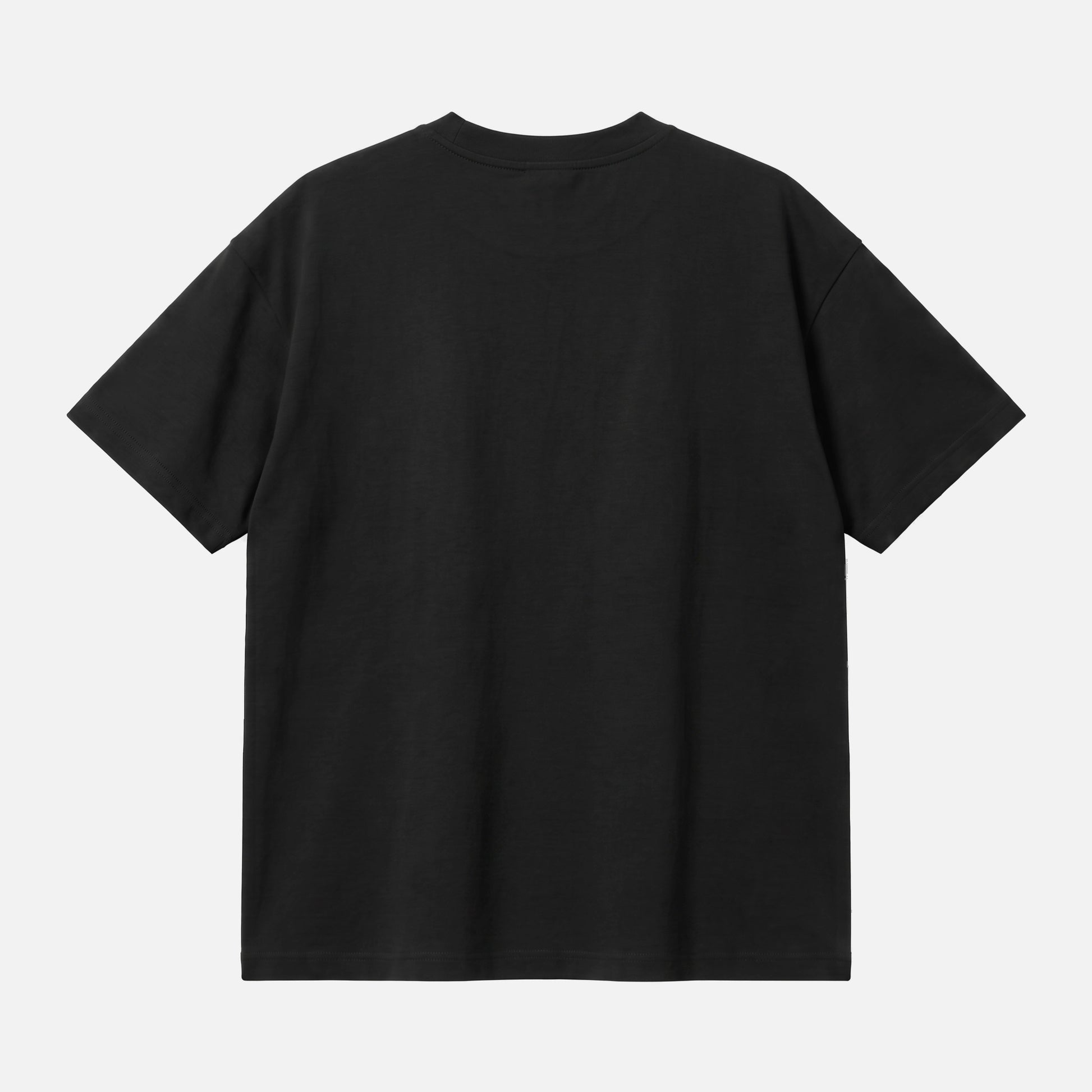 Sartre quote oversized t-shirt by Subtext – back view of the black oversized tee, unprinted.
