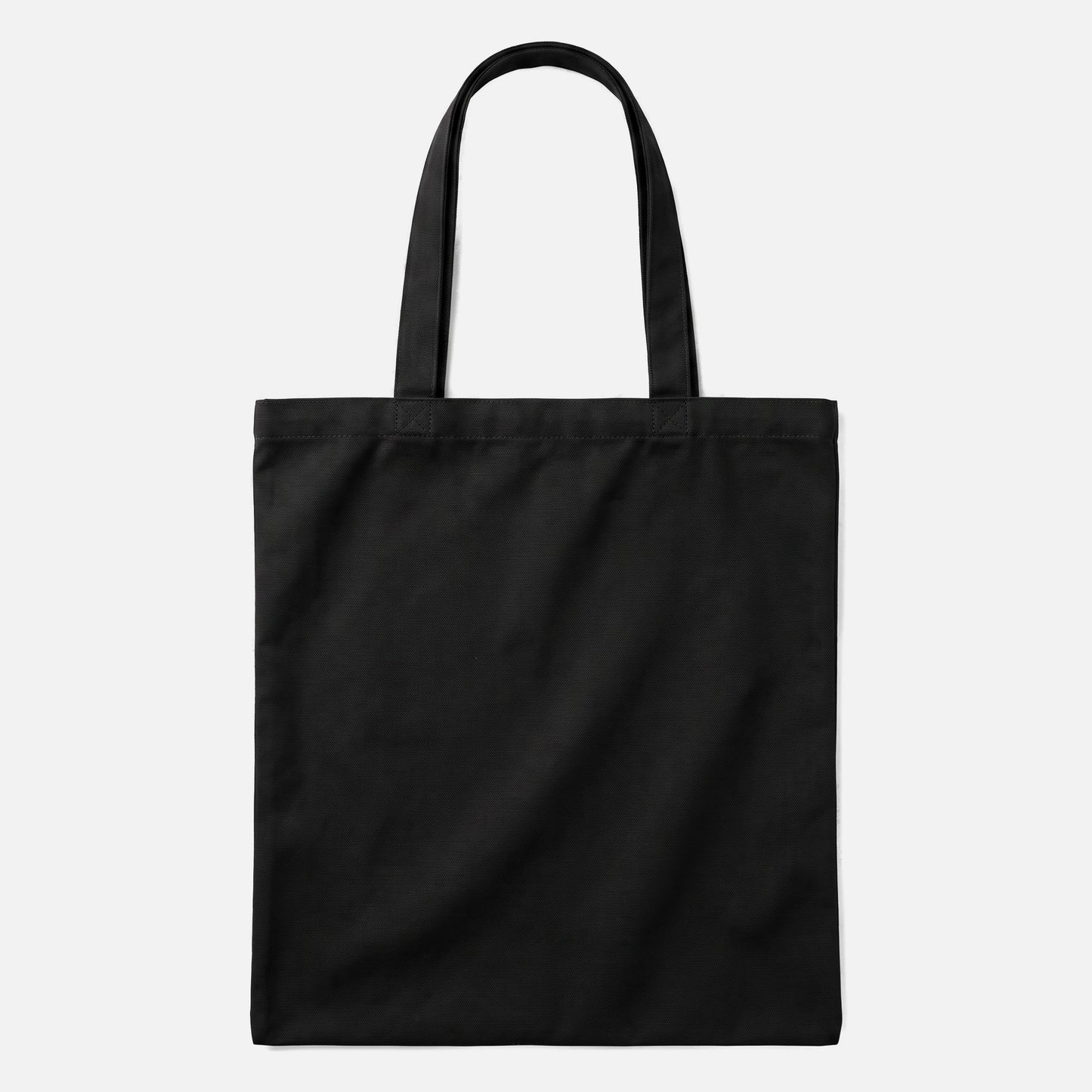 Sartre quote tote bag by Subtext – back view of the black canvas tote with zip closure, unprinted.
