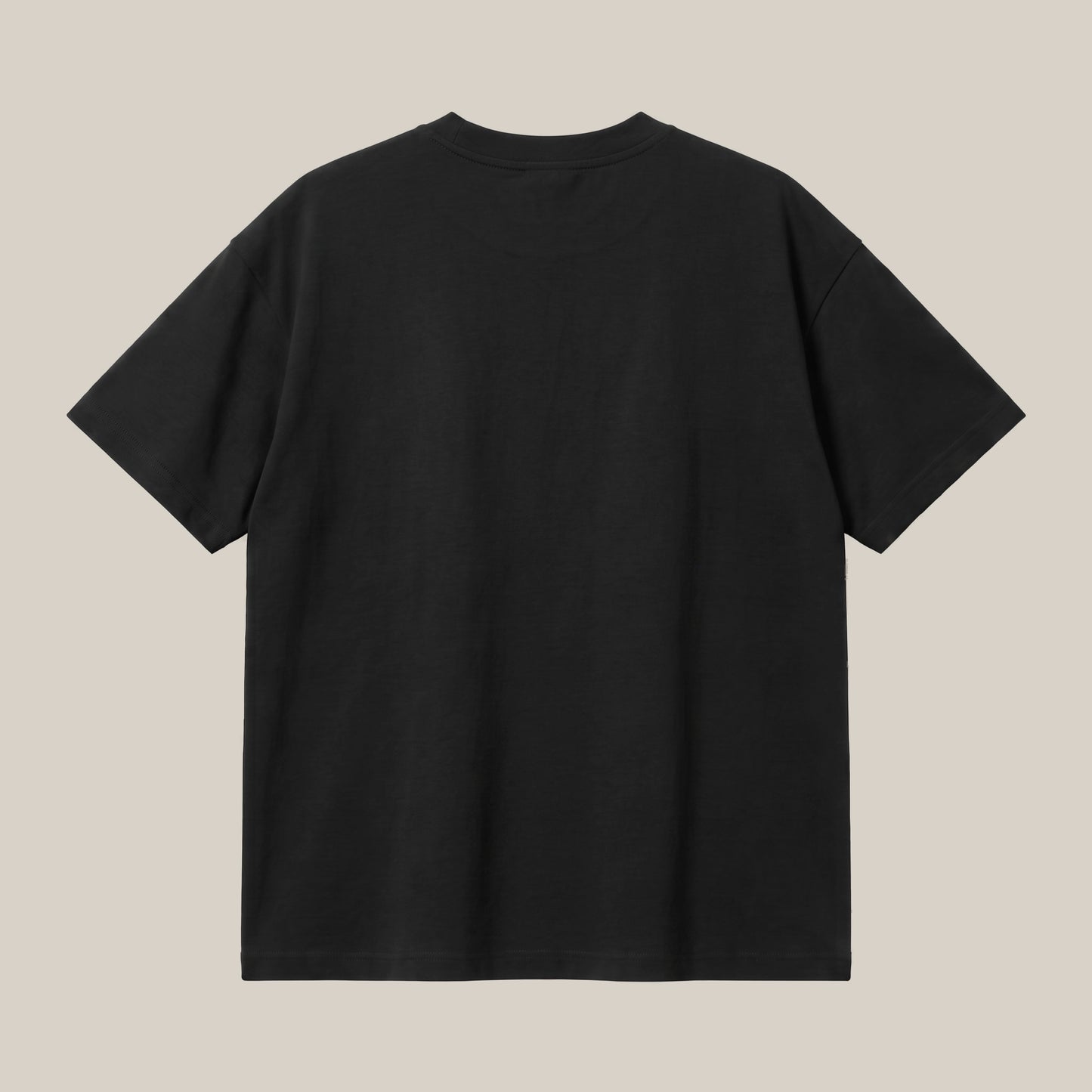Mark Twain (attributed) quote oversized t-shirt by Subtext – back view of the black oversized tee, unprinted.