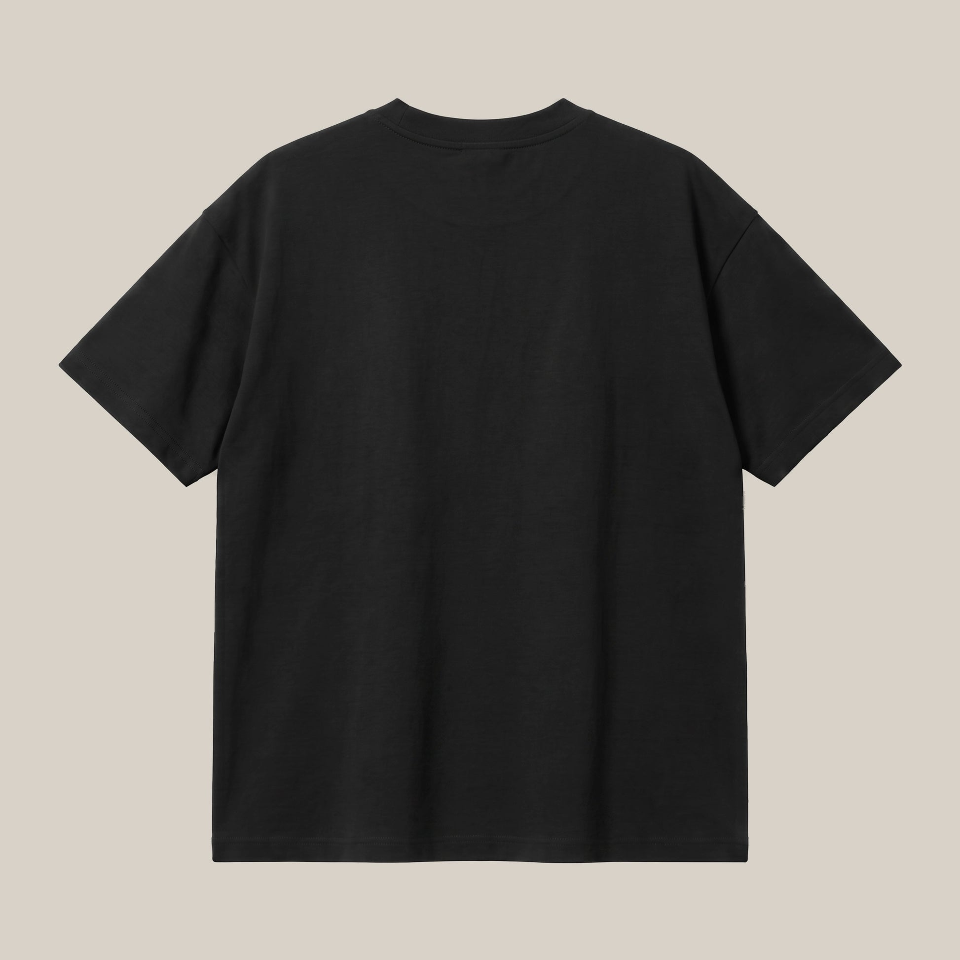 Mark Twain (attributed) quote oversized t-shirt by Subtext – back view of the black oversized tee, unprinted.