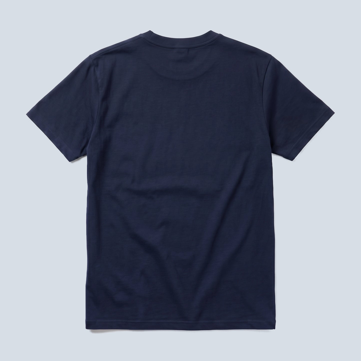 Wilde (Stars) quote classic t-shirt by Subtext – back view of the navy cotton tee, unprinted.