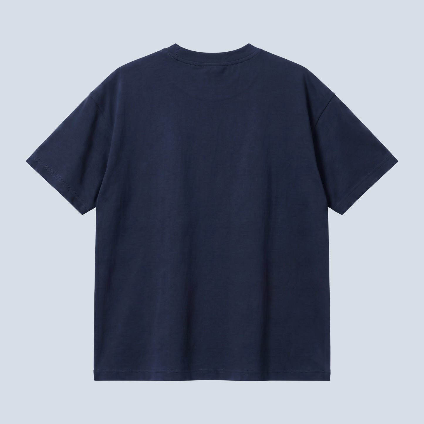 Wilde (Stars) quote oversized t-shirt by Subtext – back view of the navy oversized tee, unprinted.