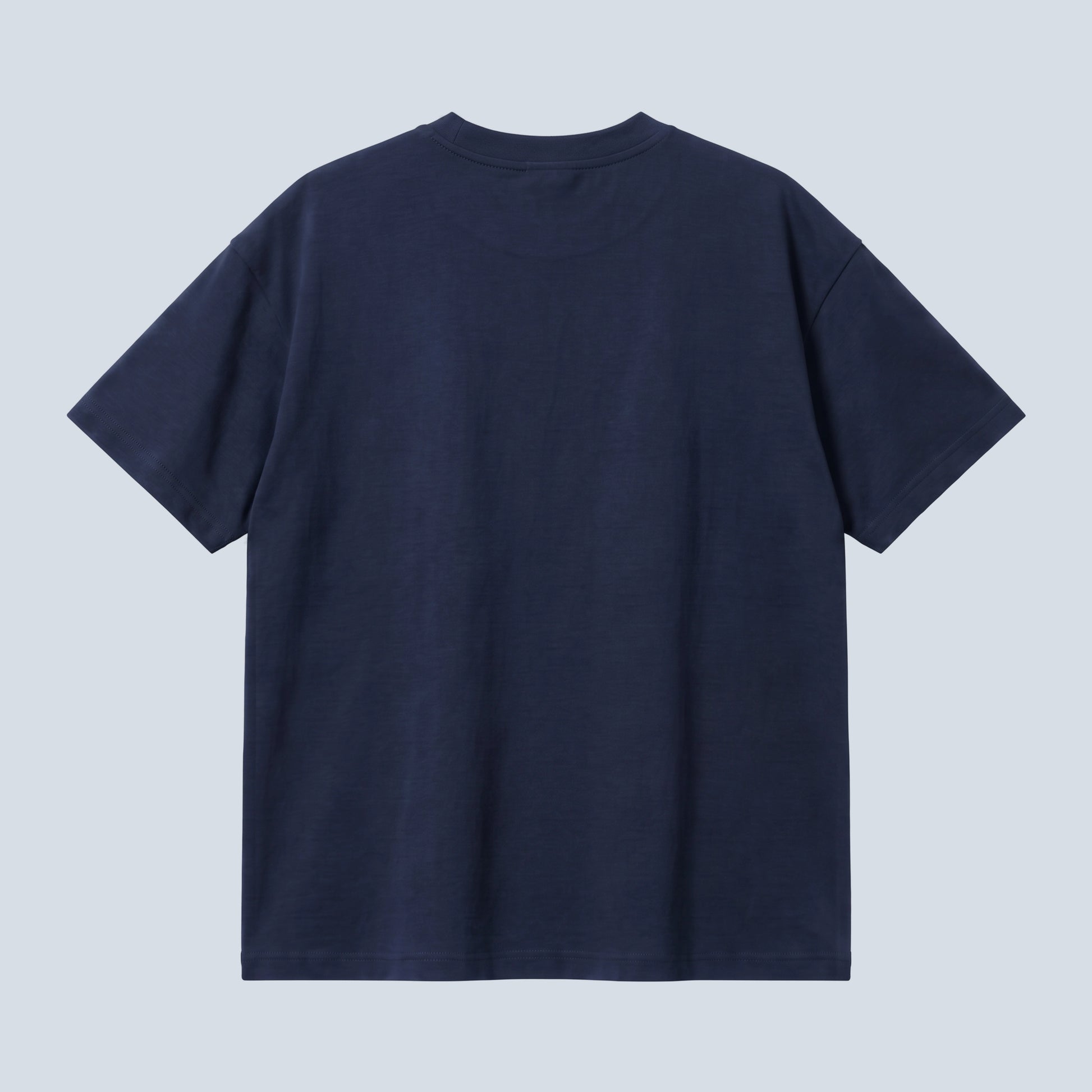 Wilde (Stars) quote oversized t-shirt by Subtext – back view of the navy oversized tee, unprinted.